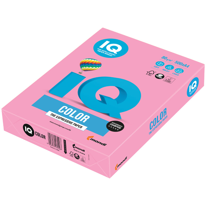 Бумага цветная  А4 "IQ Color",1лист, бледно-лиловый, для принтера от интернет-магазина kancelyar.by