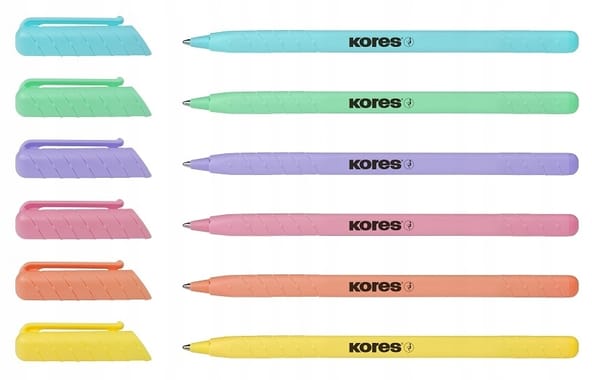 Ручка шарик. "K0 Pastel" Kores, синяя от интернет-магазина kancelyar.by