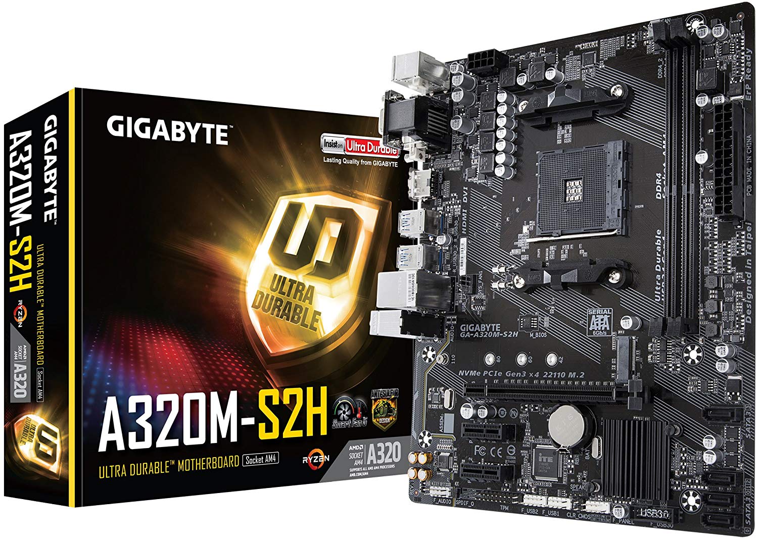Мат.плата Gigabyte GA-A320M-H