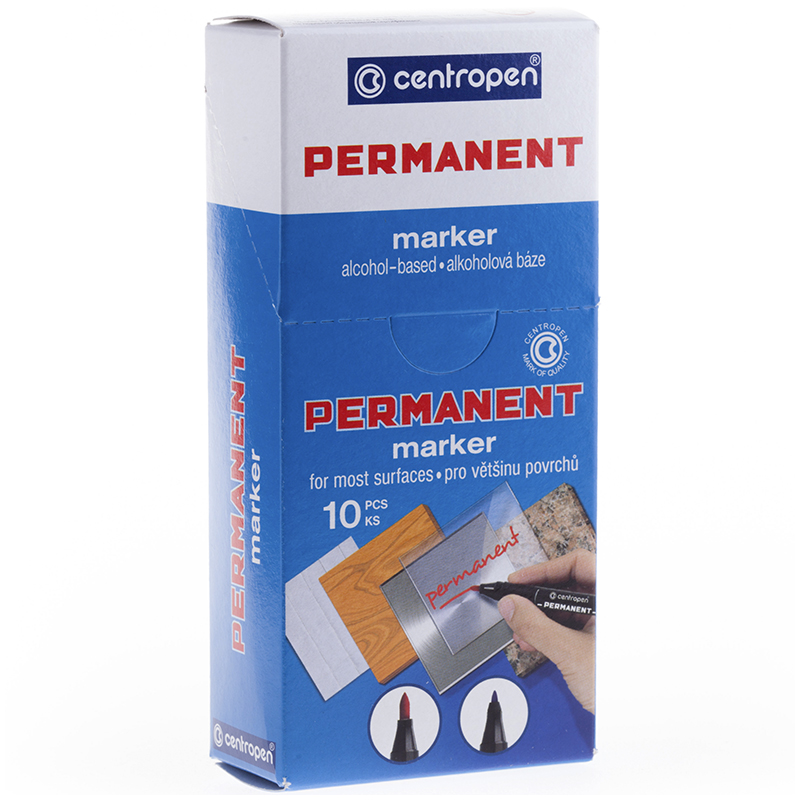 Маркер перманентный Centropen 2846, 1мм, черный