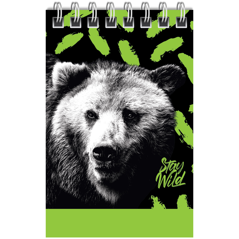Блокнот А7 "Животные. Stay wild", 40л. спираль