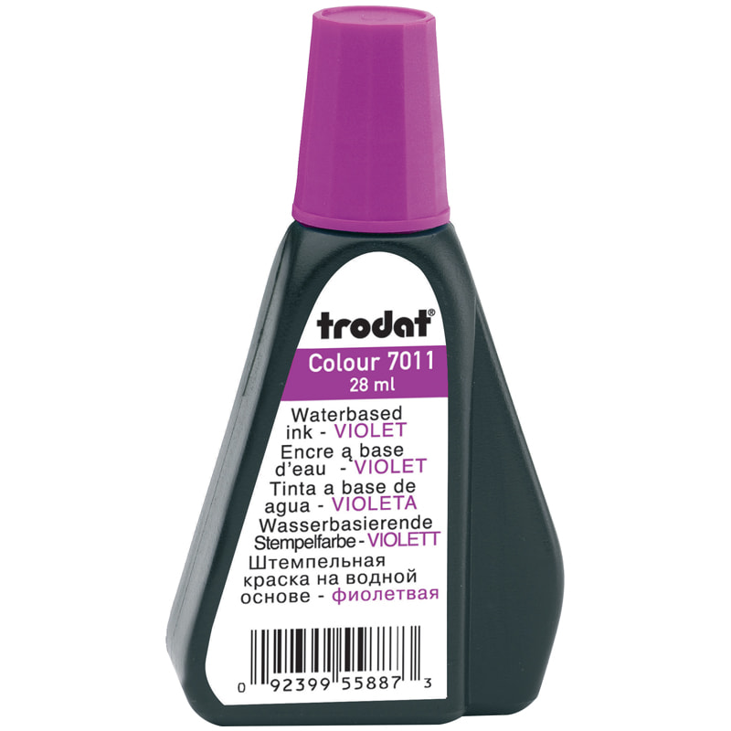 Штемпельная краска Trodat, 28мл, фиолетовая от интернет-магазина kancelyar.by