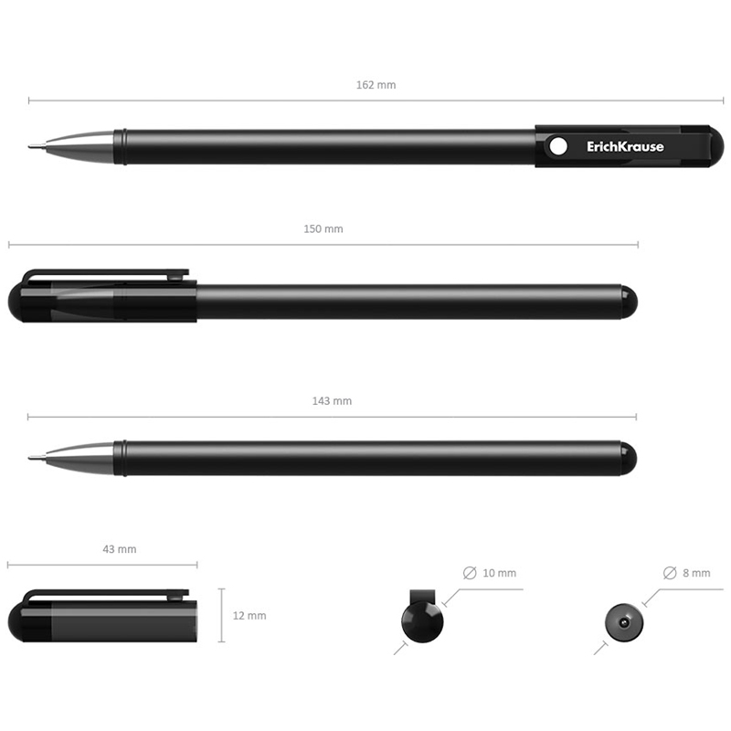 Ручка гелевая "G-Soft", 0.38mm, черная, Erich Krause