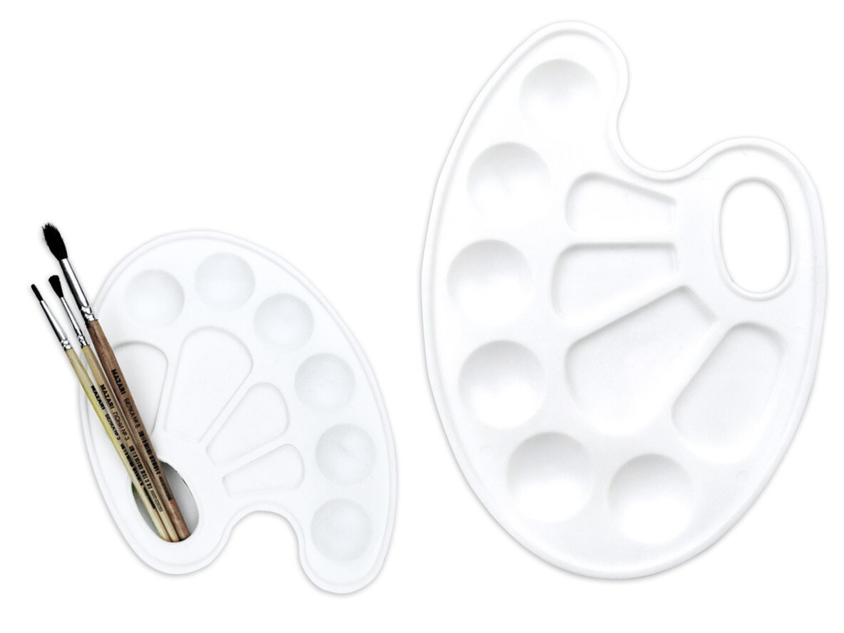 Палитра для смешивания красок, эллипс