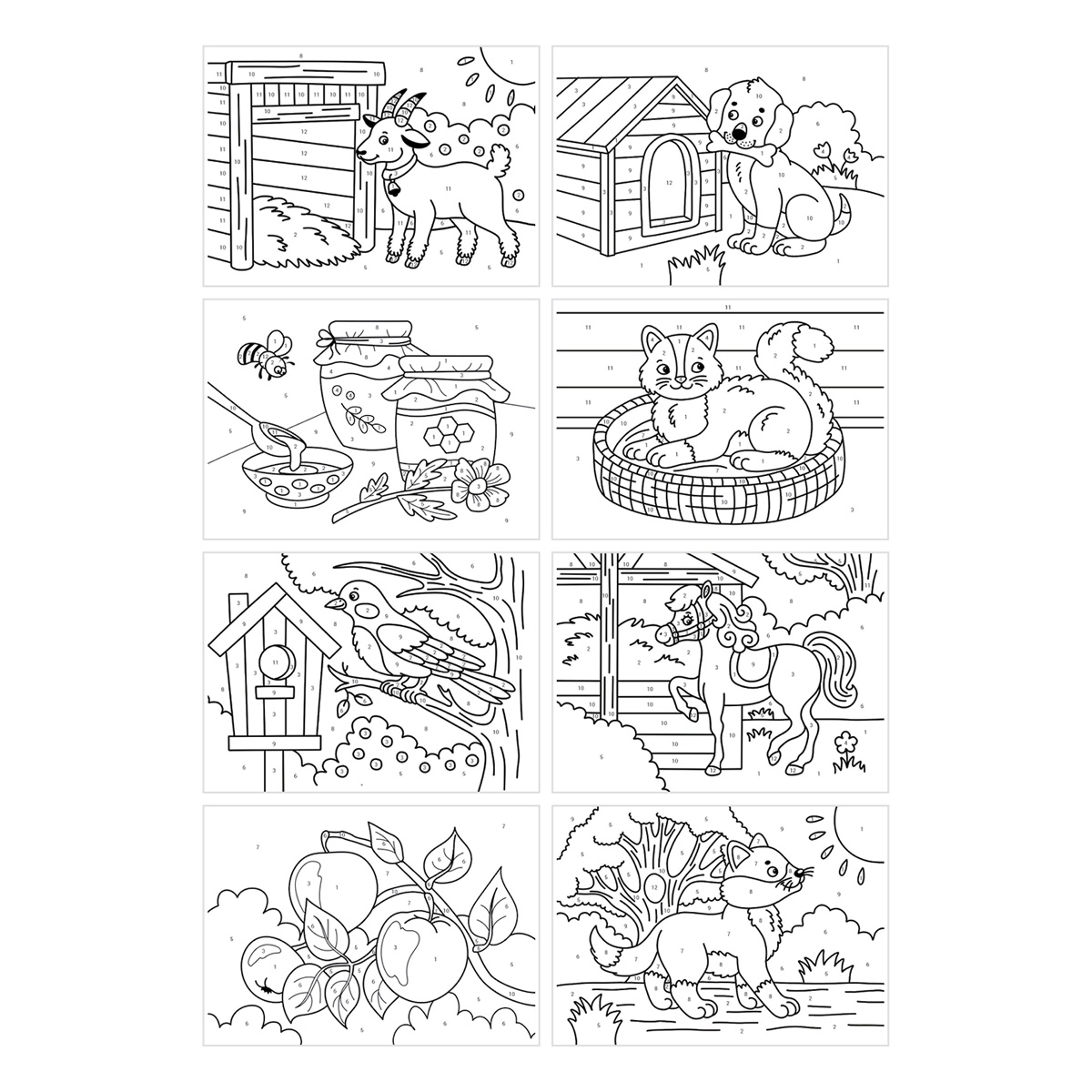 Раскраска "В деревне" 16стр