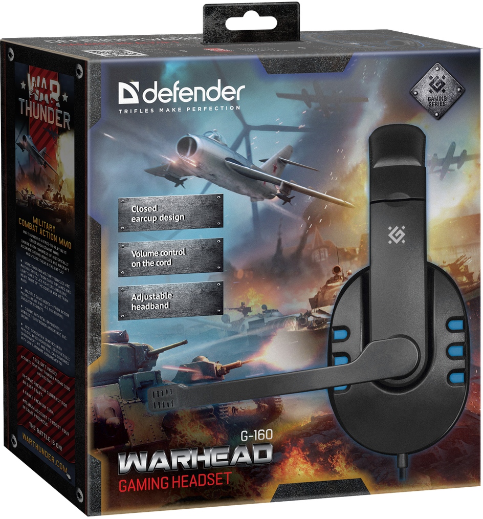 Наушники Defender Warhead G-160, с микрофоном от интернет-магазина kancelyar.by