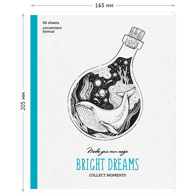 Тетрадь 96л. "Рисунки. Bright dreams", клетка от интернет-магазина kancelyar.by