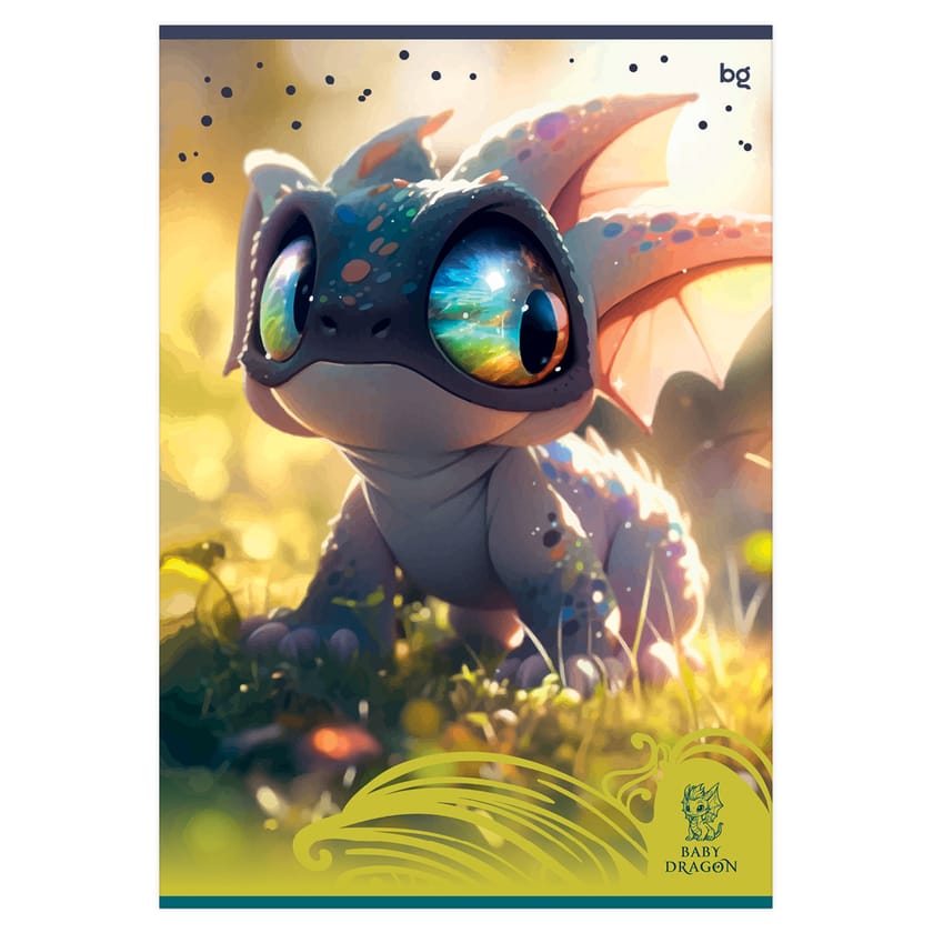 Тетрадь А4 96л, "Baby dragon", BG, клетка от интернет-магазина kancelyar.by