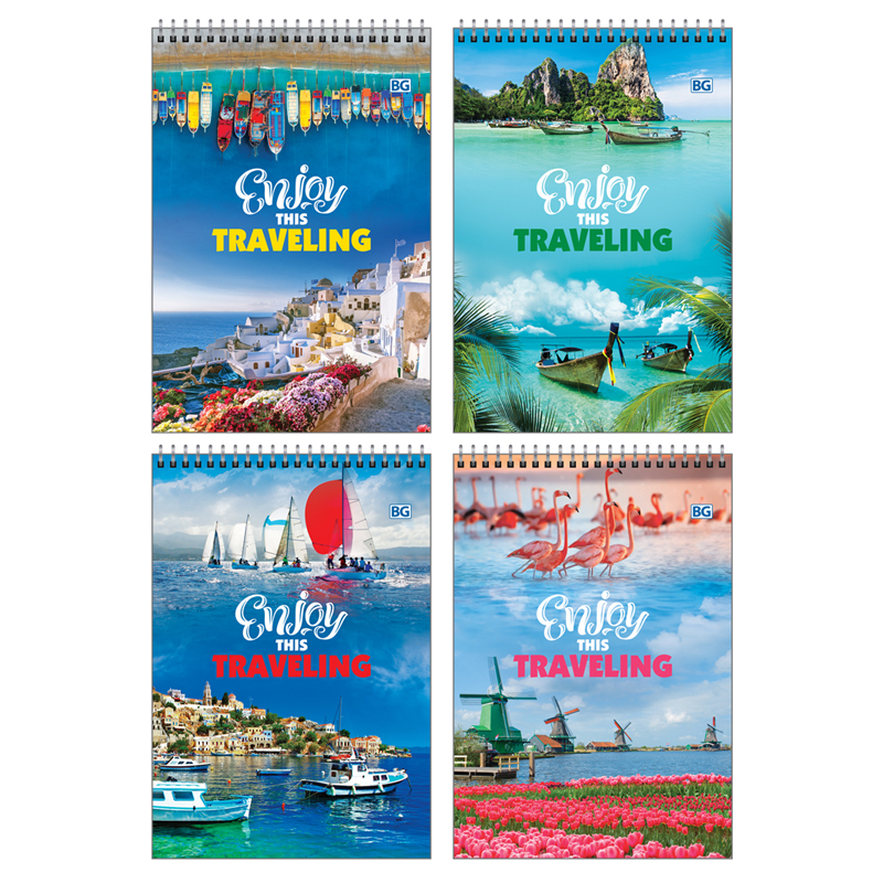 Блокнот А6 60л. "Enjoy travel", спираль от интернет-магазина kancelyar.by