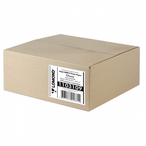 Фотобумага А4 "Lomond" эконом, 200г/м2, 350л, глянец