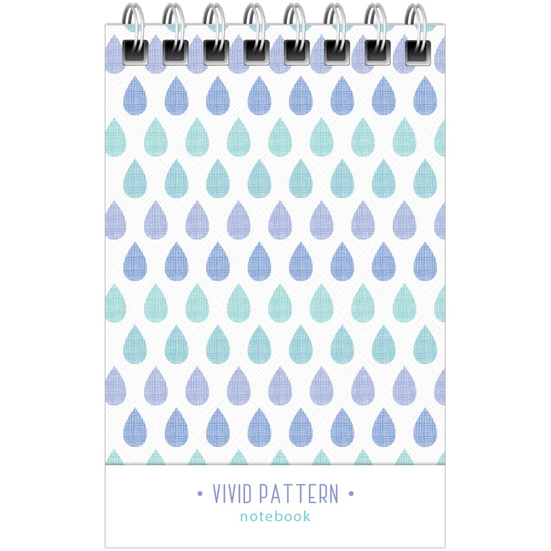 Блокнот А7 "Светлый узор", 40л. спираль