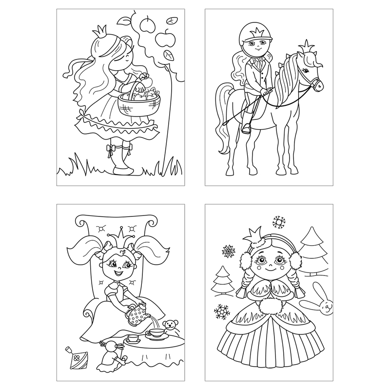 Раскраска "Мир принцесс" 8стр