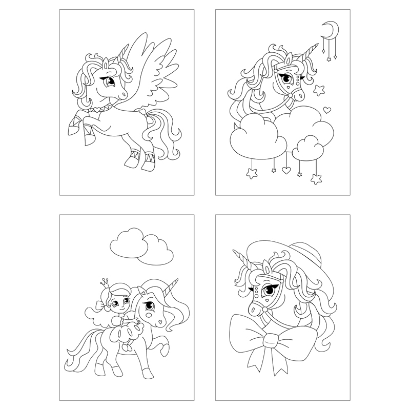 Раскраска "Единороги" 8стр
