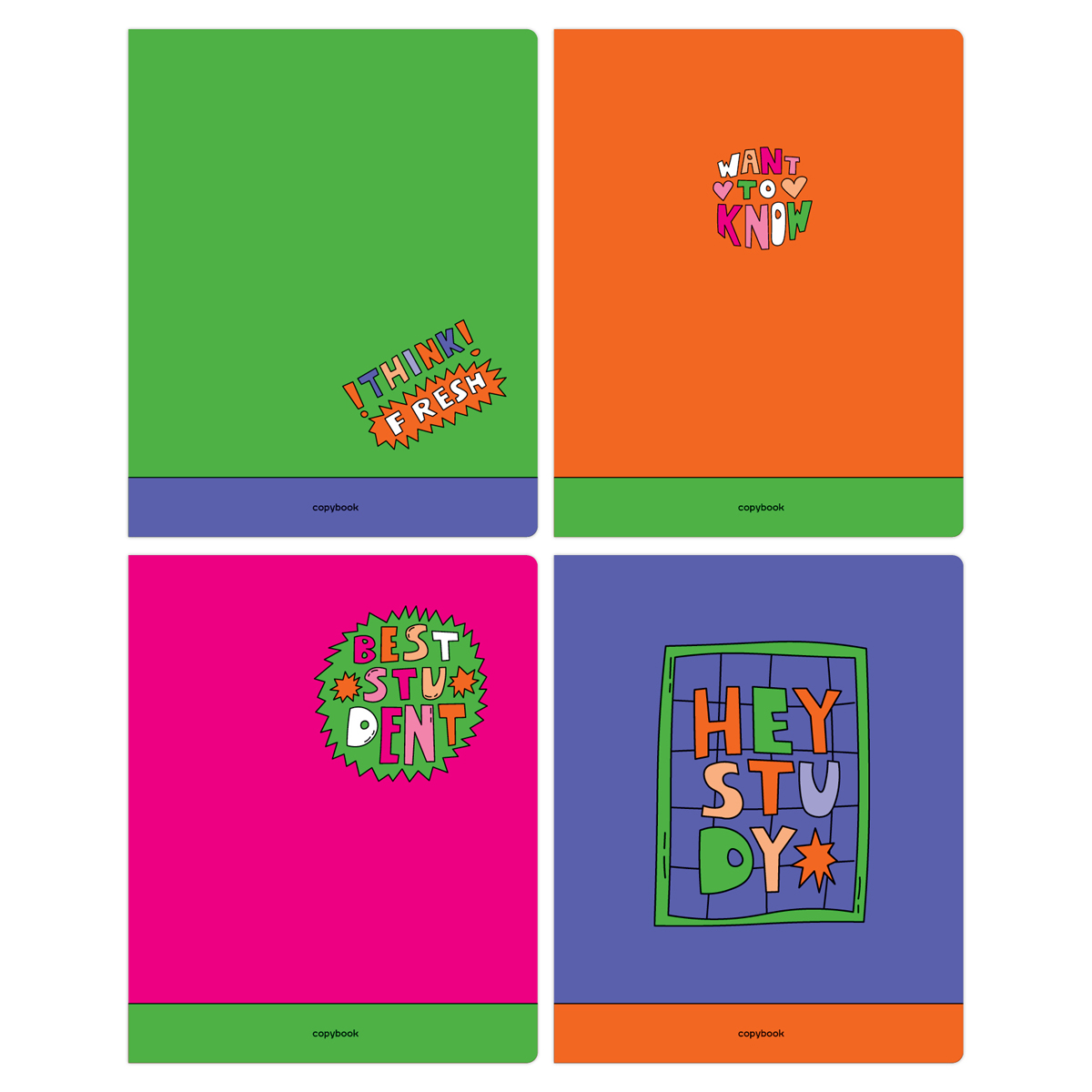 Тетрадь 48л. "Эй, учись!", BG, клетка