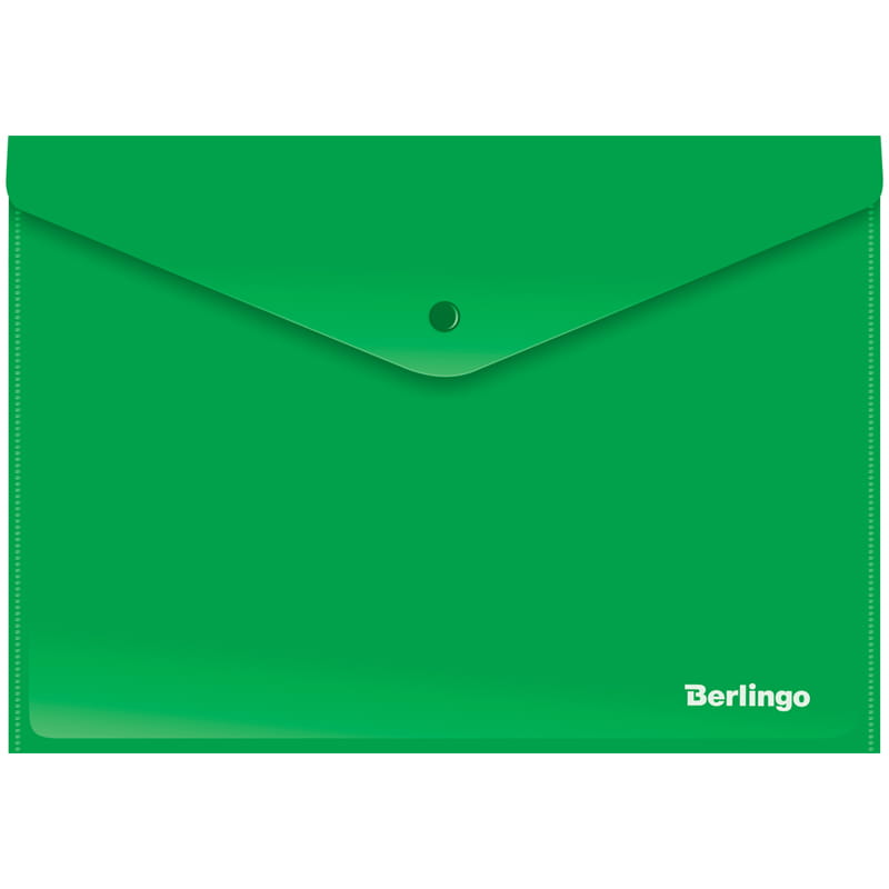 Папка-конверт A4, зеленая, непрозрачная от интернет-магазина kancelyar.by
