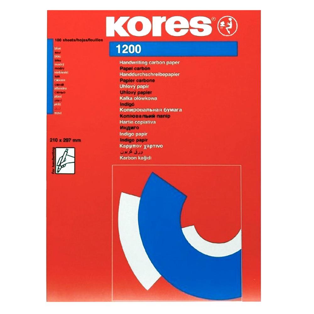 Бумага копировальная "Kores" 20л, синяя
