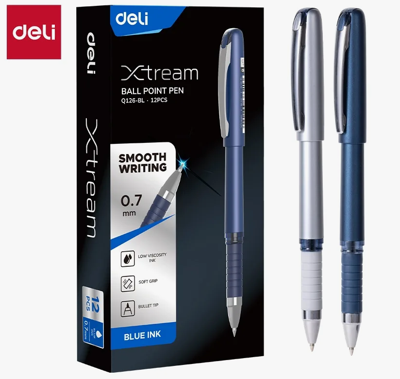 Ручка шарик. автом. "Xtream EQ126-BL" Deli от интернет-магазина kancelyar.by