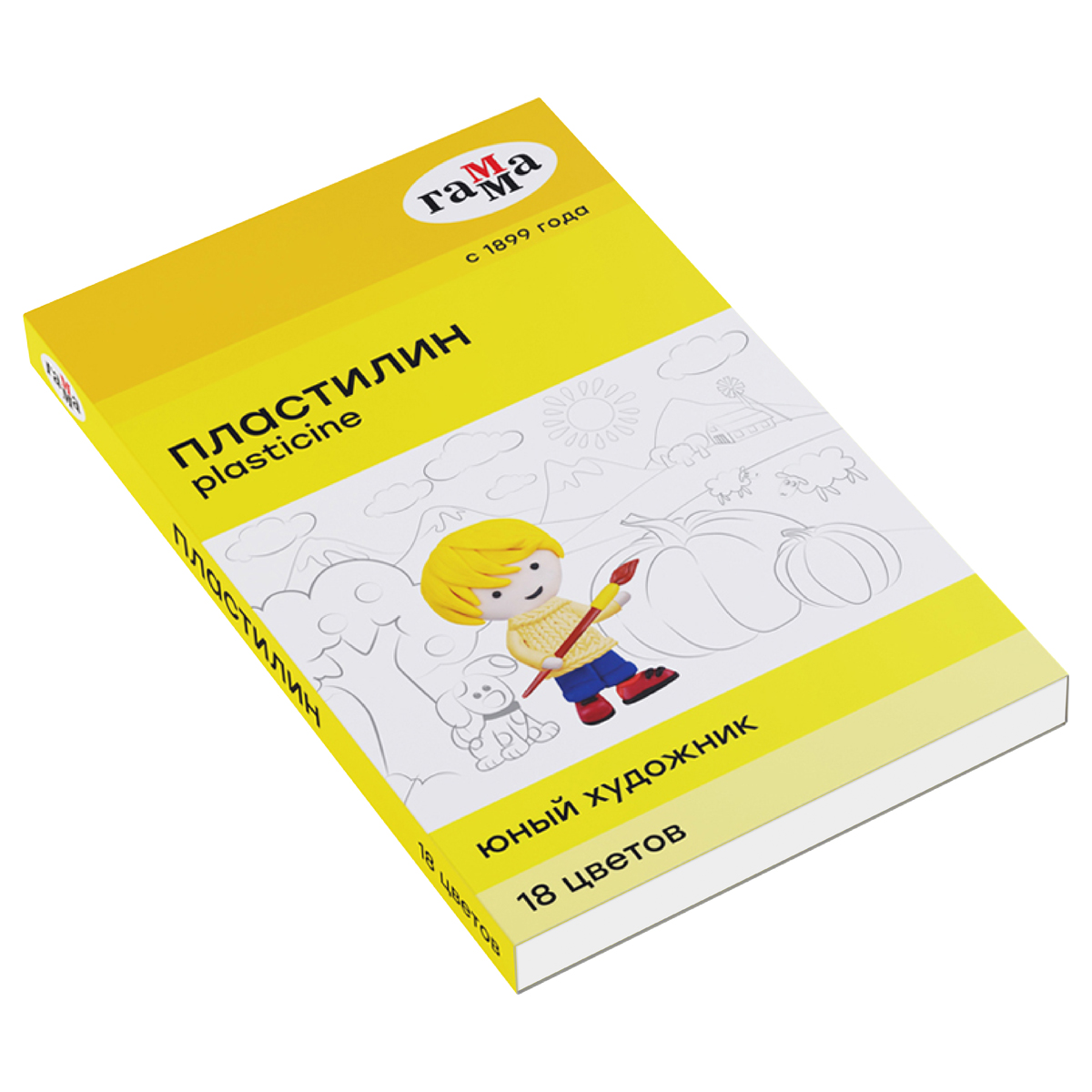 Пластилин 18цв. "Юный художник", классический от интернет-магазина kancelyar.by