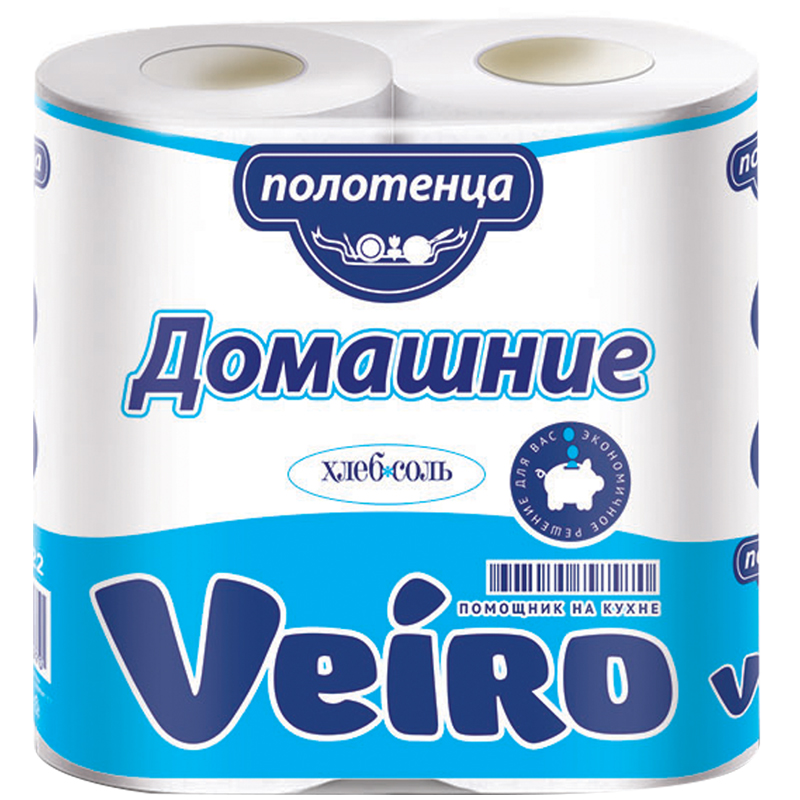 Полотенца бумажные в рулоне, Veiro домашние, 2шт от интернет-магазина kancelyar.by