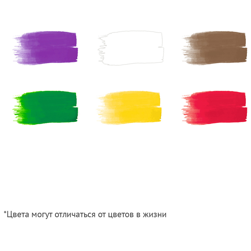 Гуашь 6цв. "Юный художник NEW", 17,5мл