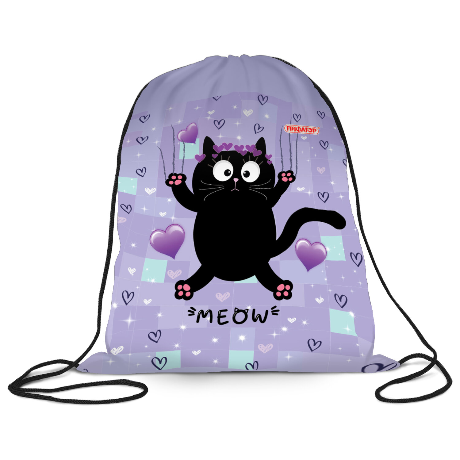 Мешок для обуви "Falling cat", Пифагор