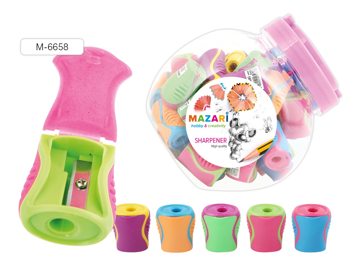 Точилка пластик. "Glossy" с контейнером