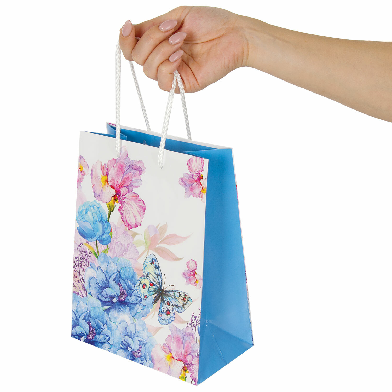 Пакет подарочный, "Бабочка на цветке", бумажный от интернет-магазина kancelyar.by