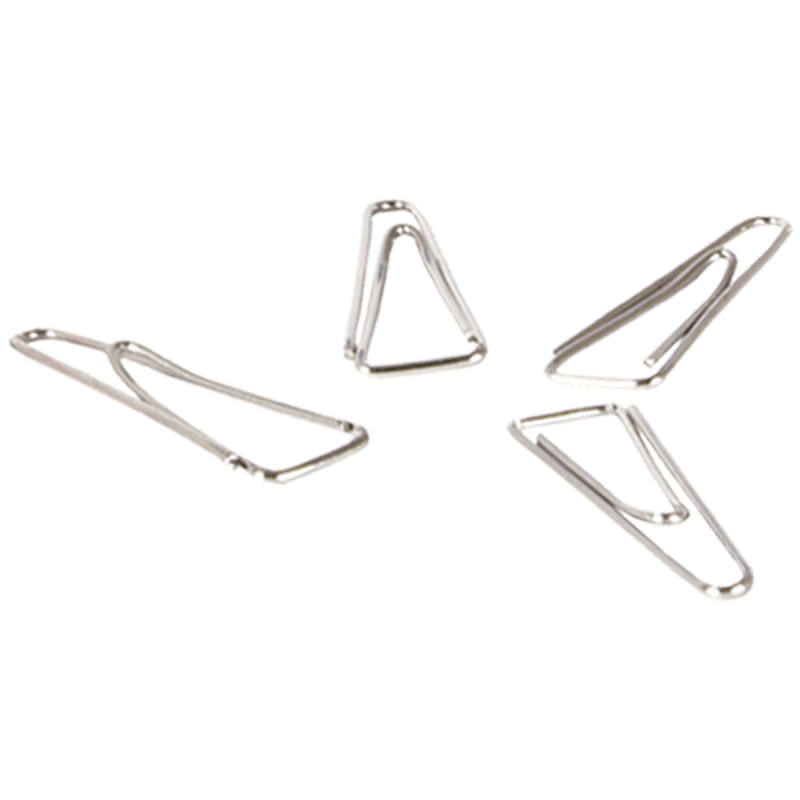 Скрепки 25мм, Berlingo, треугольные, никелированные