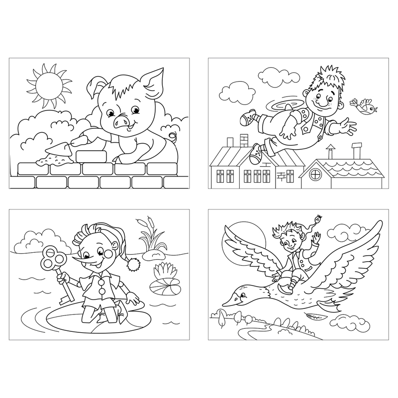 Раскраска "Сказки" 8стр