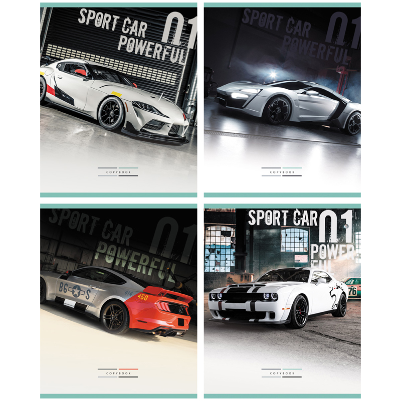 Тетрадь 96л. "Powerful", клетка