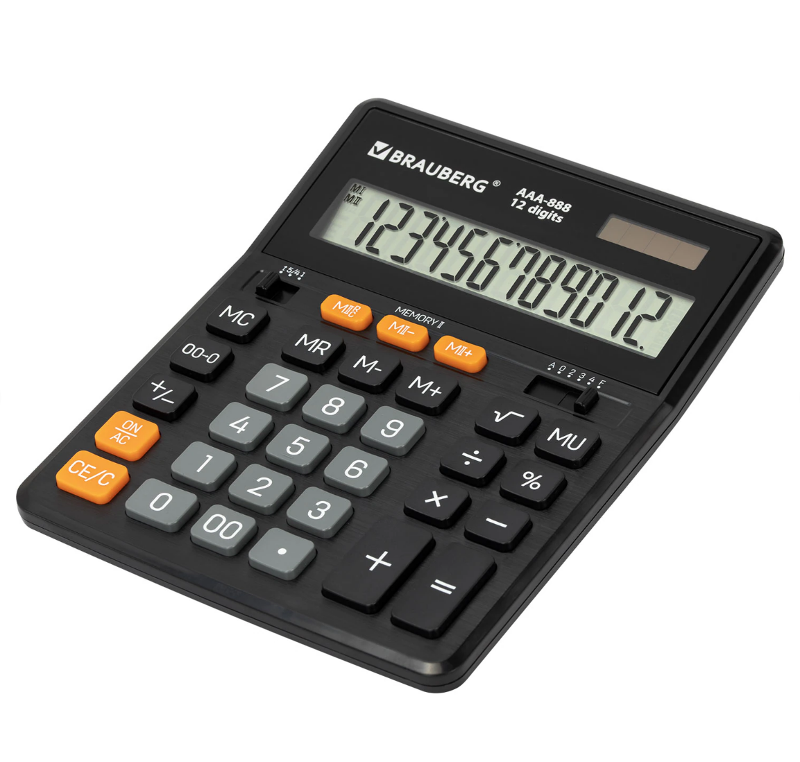Калькулятор Brauberg AAA-888, 12 разрядов от интернет-магазина kancelyar.by