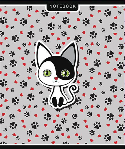 Тетрадь 48л. "Лапки", клетка