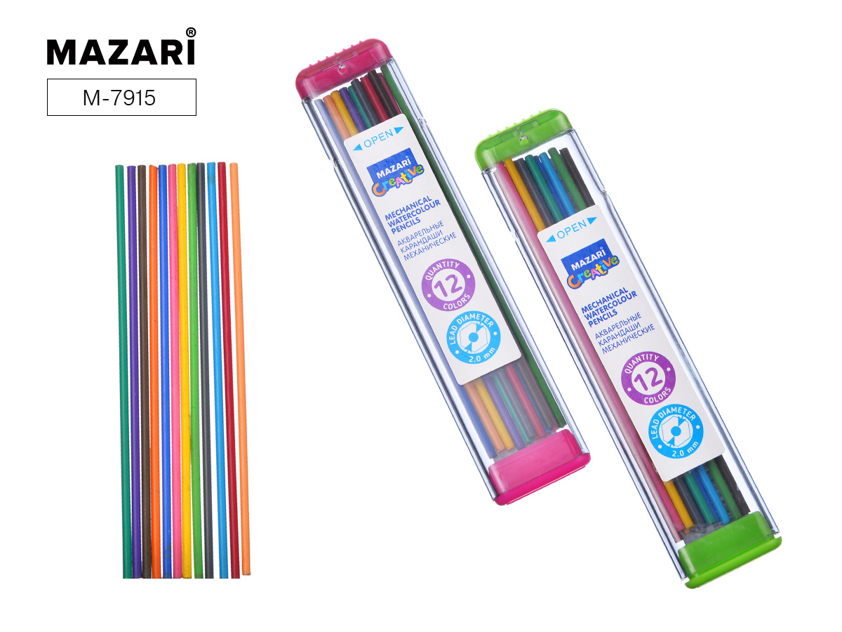 Грифели цветные 12цв. Mazari