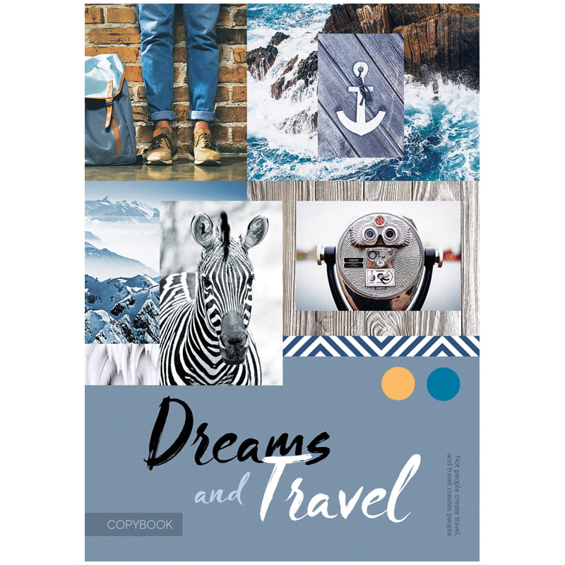 Тетрадь А4 80л, "Стиль. Dreams and travel", клетка от интернет-магазина kancelyar.by