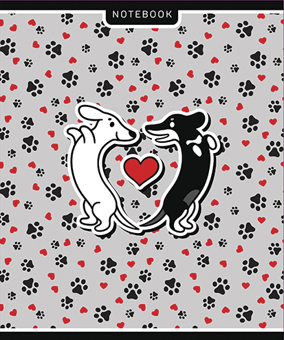 Тетрадь 48л. "Лапки", клетка