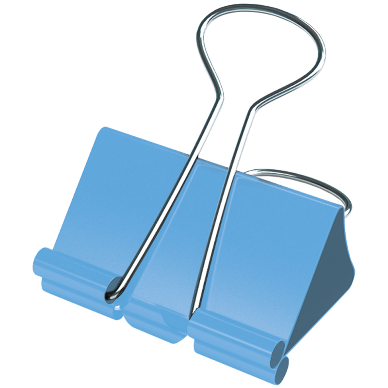 Зажим для бумаг 41мм, цветные, Berlingo