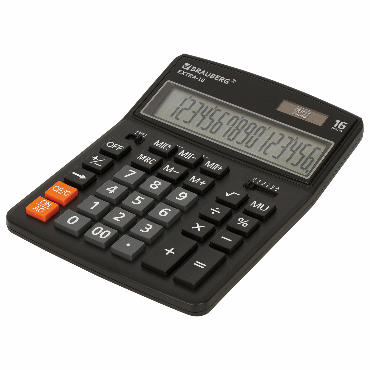 Калькулятор Brauberg Extra-16-BK, 16 разрядов от интернет-магазина kancelyar.by