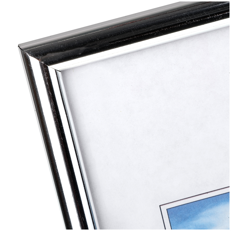 Фоторамка А4, пластик, №1 серебро