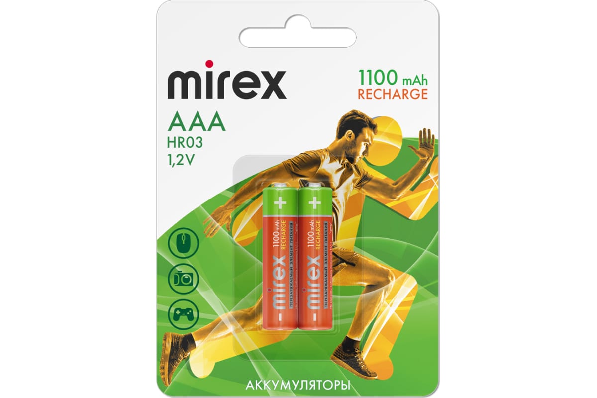 Аккумулятор ААA Mirex 1100mAh от интернет-магазина kancelyar.by