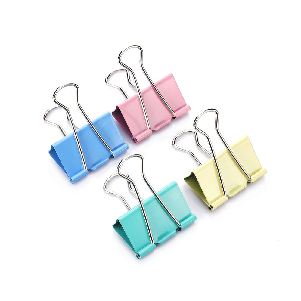 Зажим для бумаг 41мм, цветной, Deli