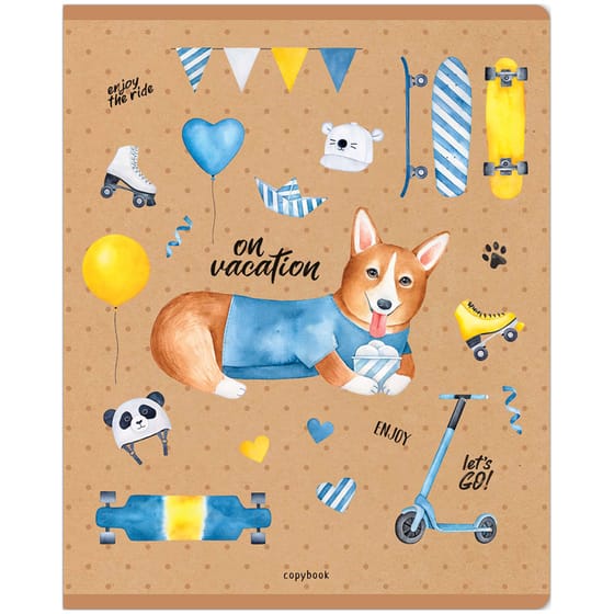 Тетрадь 96л. "Стиль. Travel with pets", клетка от интернет-магазина kancelyar.by
