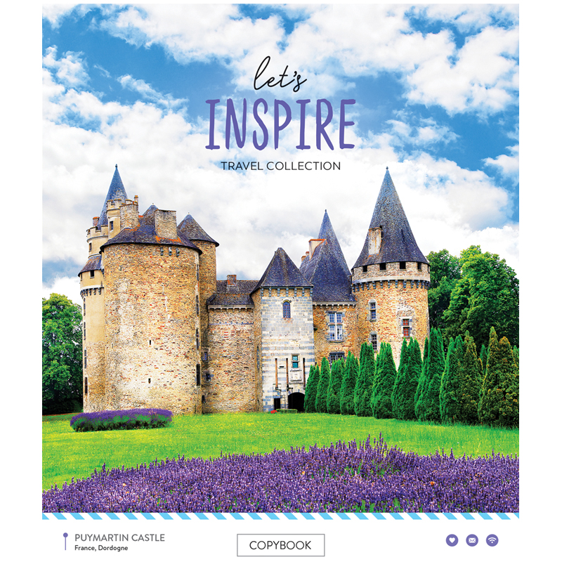 Тетрадь 48л. "Путешествия. Let`s inspire", клетка от интернет-магазина kancelyar.by