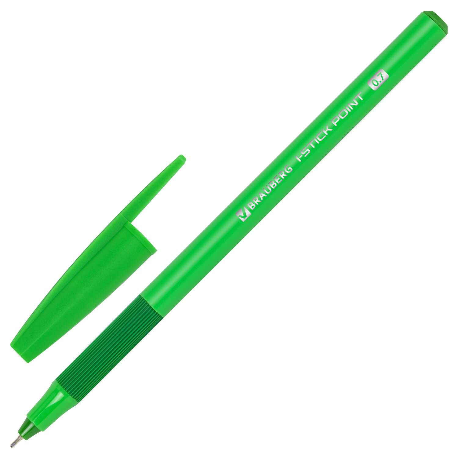 Ручка шарик. "i-STICK POINT NEON", Brauberg, синяя
