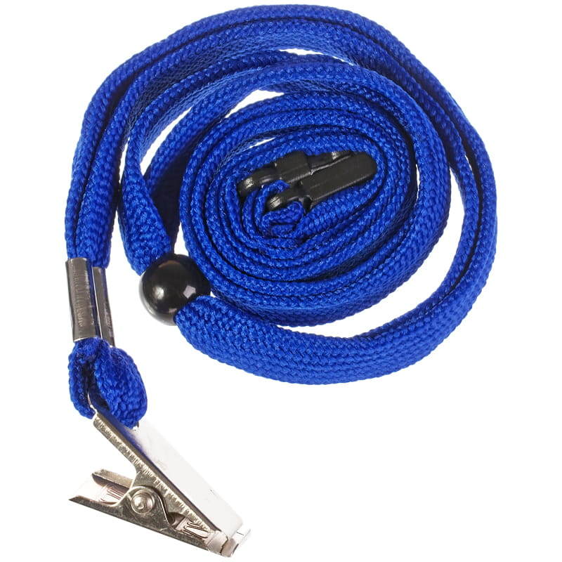 Шнурок для бейджа 45см синий от интернет-магазина kancelyar.by