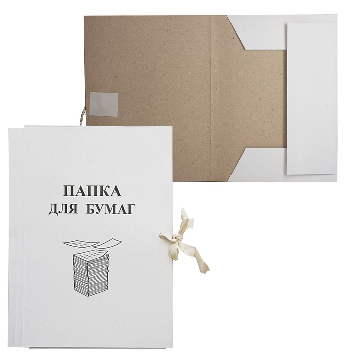 Папка на завязках "Дело", белая от интернет-магазина kancelyar.by