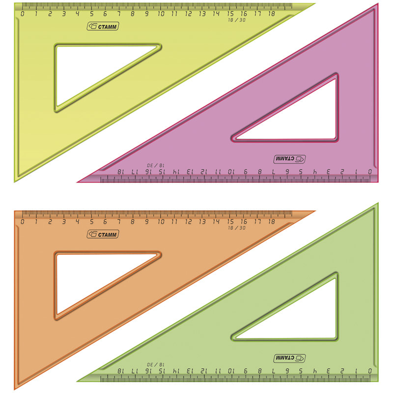 Треугольник 18см, 30° Cristal