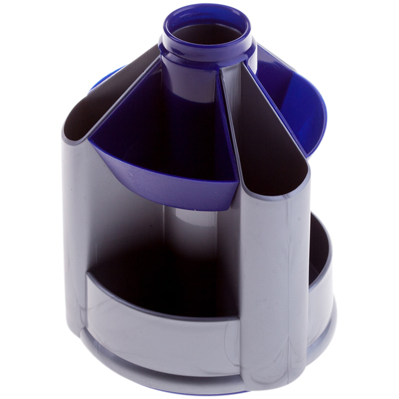 Подставка "Mini Desk", без наполнения, серебряно-синий