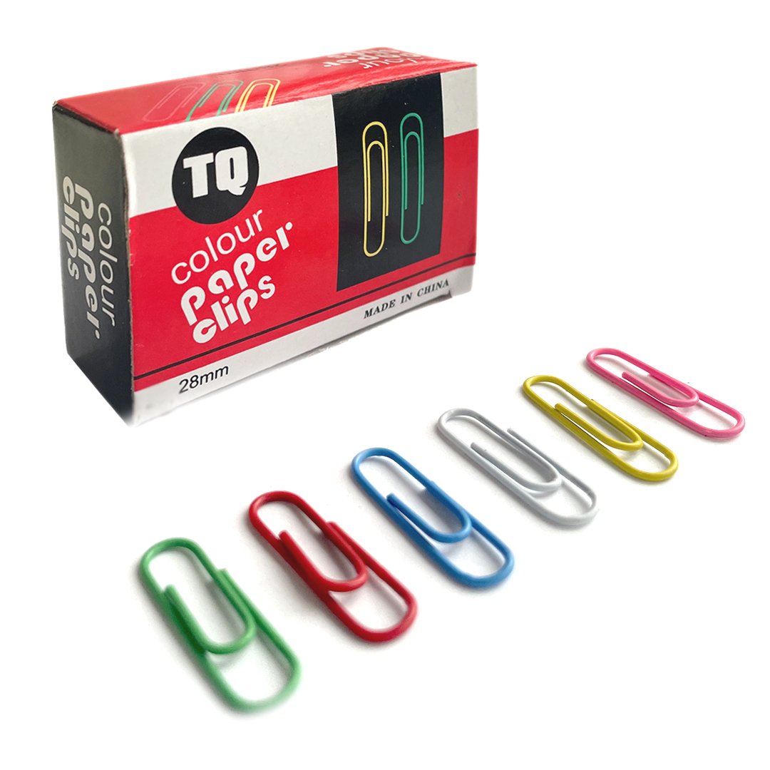 Скрепки 28мм, Gross, цветные, 100шт