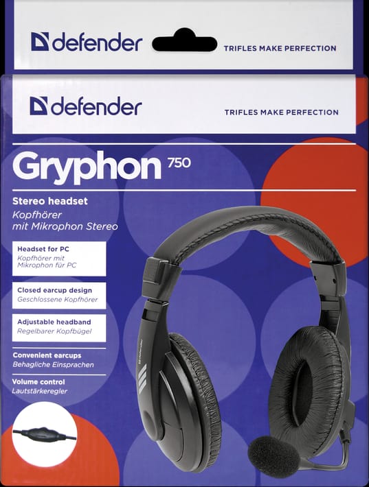 Наушники Defender Gryphon 750, с микрофоном от интернет-магазина kancelyar.by
