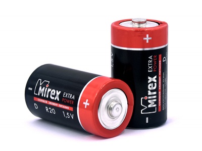 Батарейка LR20 Mirex, цинк от интернет-магазина kancelyar.by